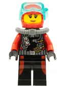 Minifigurka: CTY0598:  Scuba Diver, Female without Flippers
