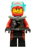 Minifigurka: CTY0599:  Scuba Diver, Male without Flippers