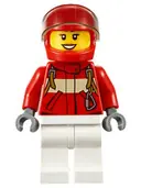 Minifigurka: CTY0607:  Paramedic - Pilot Female, Red Helmet