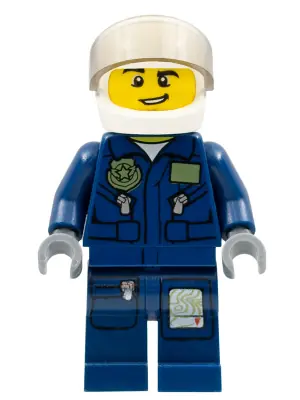 CTY0632:  Police - City Helicopter Pilot, Dark Blue Jumpsuit