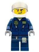 Minifigurka: CTY0632:  Police - City Helicopter Pilot, Dark Blue Jumpsuit