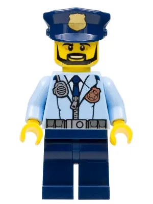 CTY0633:  Police - City Officer, Zipper Jacket and Badge, Prison Island Police Chief