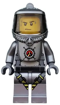 CTY0690:  Volcano Explorer - Male Scientist with Heatsuit, Sweat Drops