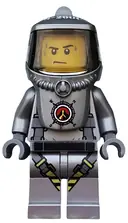 Minifigurka: CTY0690:  Volcano Explorer - Male Scientist with Heatsuit, Sweat Drops