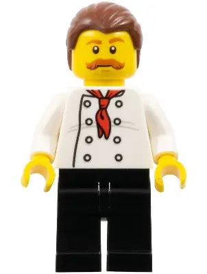 CTY0711:  Pizza Van Chef, Black Legs, Reddish Brown Moustache