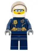Minifigurka: CTY0733:  Police - City Helicopter Pilot Female, Light Blue Glasses