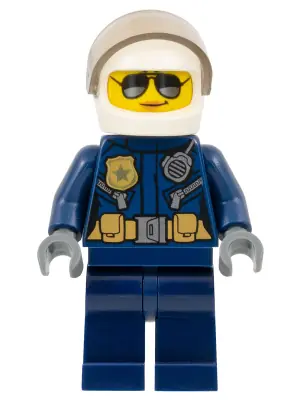 CTY0739:  Police - City Helicopter Pilot Female, Silver Sunglasses