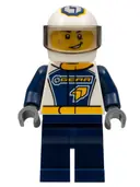 Minifigurka: CTY0749:  Dragster Race Car Driver, GEAR Logo