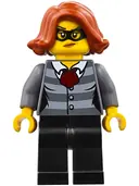 Minifigurka: CTY0753:  Police - City Bandit Female, Black Eye Mask