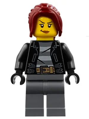 CTY0781:  Police - City Bandit Crook Female, Dark Red Hair