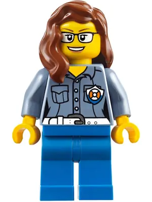 CTY0809:  Coast Guard City - Female ATV Driver, Reddish Brown Female Hair over Shoulder