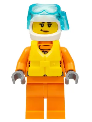 CTY0826:  Coast Guard City - Female Rescuer with Scuba Diver Mask