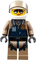 Minifigurka: CTY0832:  Mountain Police - Officer Female, Pilot with Helmet and Visor