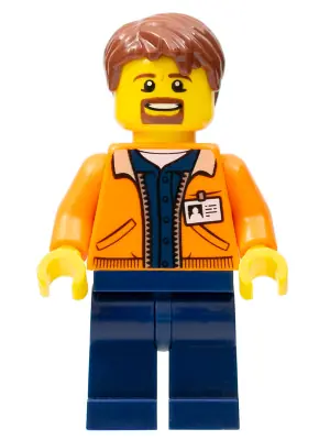CTY0895:  Miner - Equipment Operator with Beard, Reddish Brown Hair