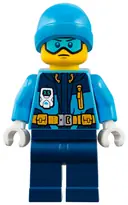Minifigurka: CTY0903:  Arctic Explorer - Male, Dark Blue Legs, Dark Azure Beanie, Medium Azure Ski Goggles