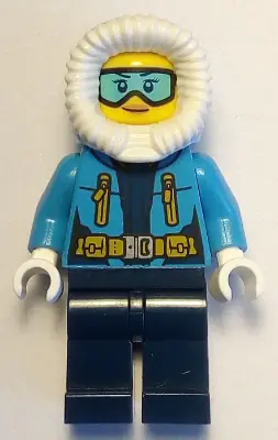 CTY0926:  Arctic Explorer Female - Fur-Lined Hood, Light Blue Ski Goggles