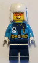 Minifigurka: CTY0928:  Arctic Explorer - Ushanka Hat, Orange Sunglasses