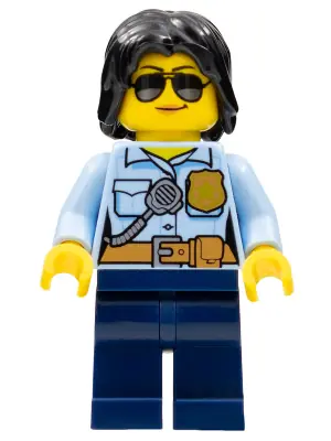 CTY0936:  Police Officer, Female, Dark Blue Legs, Sunglasses