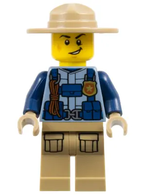 CTY0946:  Mountain Police - Officer Male, Jacket with Harness, Dark Tan Hat