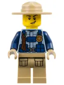 Minifigurka: CTY0946:  Mountain Police - Officer Male, Jacket with Harness, Dark Tan Hat