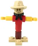 Minifigurka: CTY0986:  Scarecrow - Tan Fedora, Black Bandana, Red Shirt