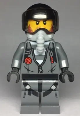 CTY0993:  Sky Police - Jail Prisoner Jacket over Prison Stripes, Black Helmet, Oxygen Mask
