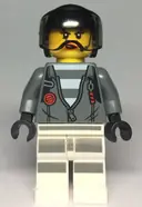 Minifigurka: CTY0994:  Sky Police - Jail Prisoner Jacket over Prison Stripes, Female, Black Helmet