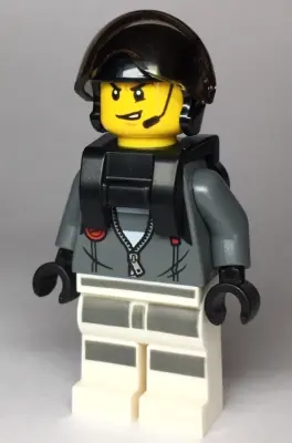 CTY0999:  Sky Police - Jail Prisoner Jacket over Prison Stripes, Neck Bracket (for Parachute)