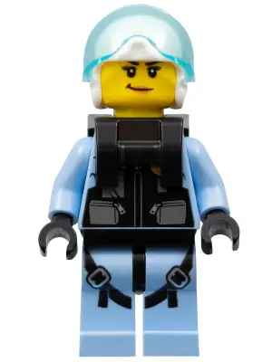 CTY1000:  Sky Police - Jet Pilot, Female with Neck Bracket (for Parachute)