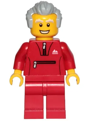 CTY1025:  Grandfather - Red Tracksuit, Light Bluish Gray Hair