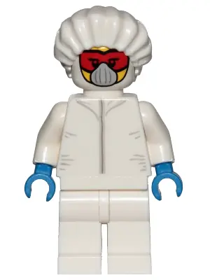 CTY1029:  Drone Engineer - White Safety Jumpsuit, Red Goggles and White Mask