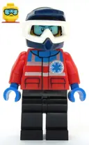 Minifigurka: CTY1078:  Ski Patrol Member - Male, Dark Blue Helmet