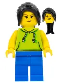 Minifigurka: CTY1117:  Tourist / Surfer - Female, Lime Hoodie