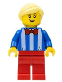Minifigurka: CTY1139:  Ice Cream Vendor - Female, Red Legs, Bright Light Yellow Hair