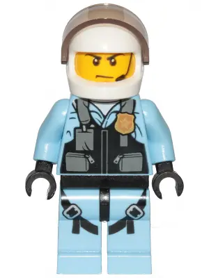 CTY1148:  Police - Helicopter Pilot, Bright Light Blue Jumpsuit