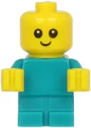 Minifigurka: CTY1186:  Baby - Dark Turquoise Body with Yellow Hands