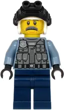Minifigurka: CTY1204:  Police - Officer Sam Grizzled, Sand Blue Jacket