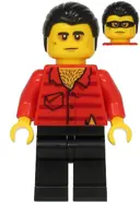 Minifigurka: CTY1205:  Police - Crook Vito, Red Shirt