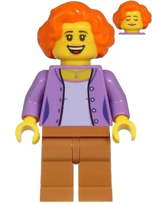 CTY1216:  Ann McCloud - Mom, Medium Lavender Jacket, Medium Nougat Legs, Orange Hair