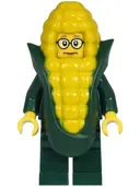 Minifigurka: CTY1222:  Mayor Solomon Fleck - Dark Green Suit Jacket, Corn Cob Costume