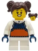 Minifigurka: CTY1248:  Madison (Maddy) - White Robe with Dark Blue and Dark Orange Bogu Armor
