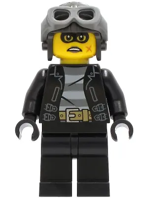 CTY1256:  Police - Clara the Criminal, Pearl Dark Gray Aviator Cap