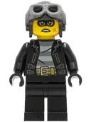 Minifigurka: CTY1256:  Police - Clara the Criminal, Pearl Dark Gray Aviator Cap