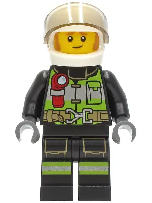 CTY1280:  Fire Fighter - Clemmons, White Helmet, Trans-Brown Visor