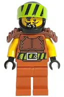 Minifigurka: CTY1318:  Wallop - Stuntz Driver, Reddish Brown Spiked Shoulder Pads