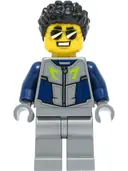 Minifigurka: CTY1329:  Duke DeTain - Stuntz Driver, Dark Blue and Flat Silver Racing  Suit