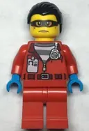 Minifigurka: CTY1376:  Police - Crook Vito, Red Jacket with Prison Shirt and I.D. Tag