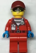 Minifigurka: CTY1378:  Police - Crook Big Betty, Red Jacket with Prison Shirt and I.D. Tag