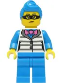 Minifigurka: CTY1383:  Police - Crook Ice, Hair