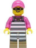 Minifigurka: CTY1385:  Police - Crook Cream